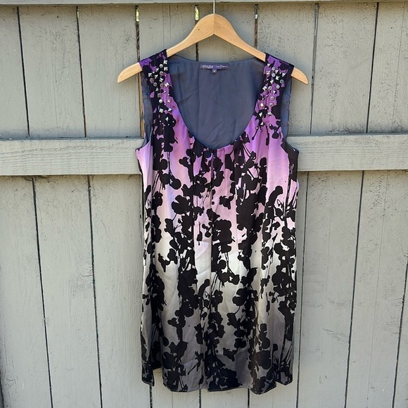 Hale Bob 100% Silk Dress Bohemian Summer Wedding Guest Party Dress Floral Sz M - Picture 1 of 6